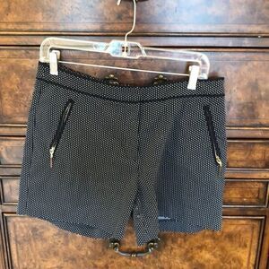 H and M black and white shorts